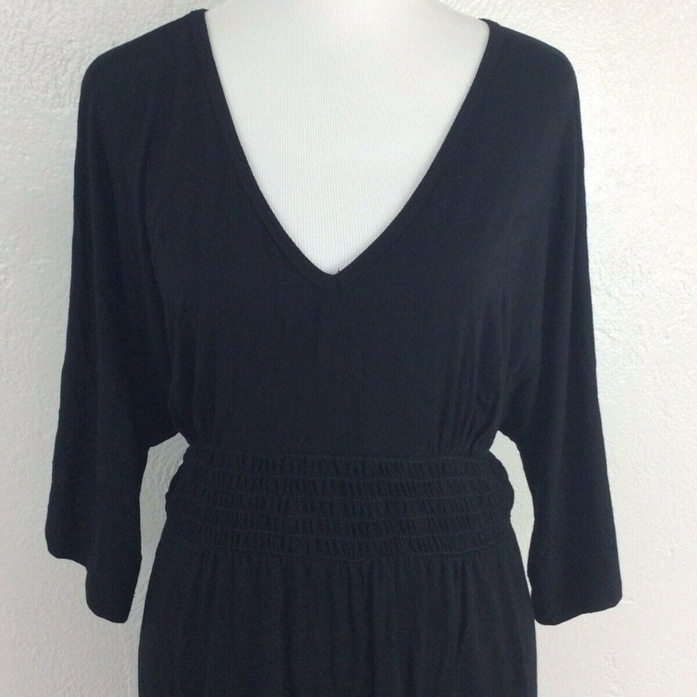 Kiyonna Little Black Dress LBD V-Neck Stretch